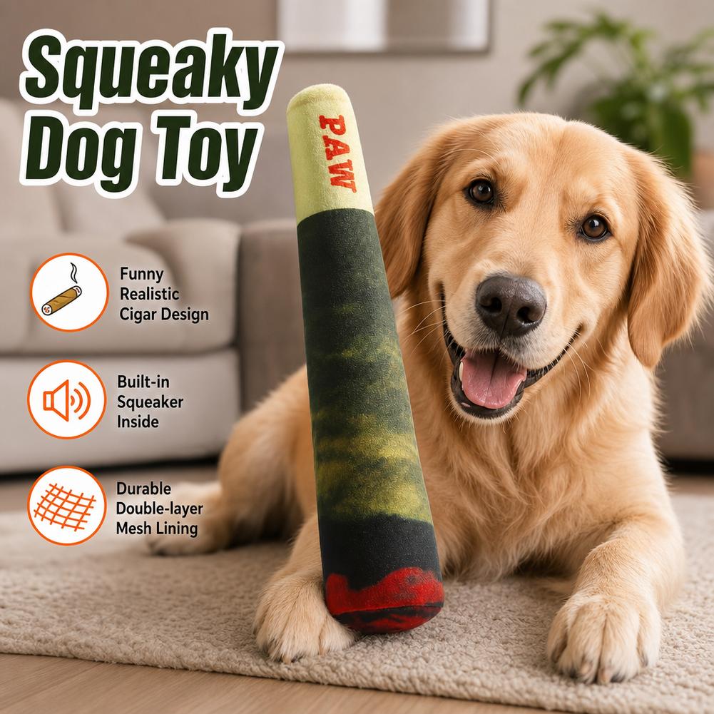 Indestructible Dog Chew Toy - لعبة تفاعلية للكلاب على شكل سيجار،